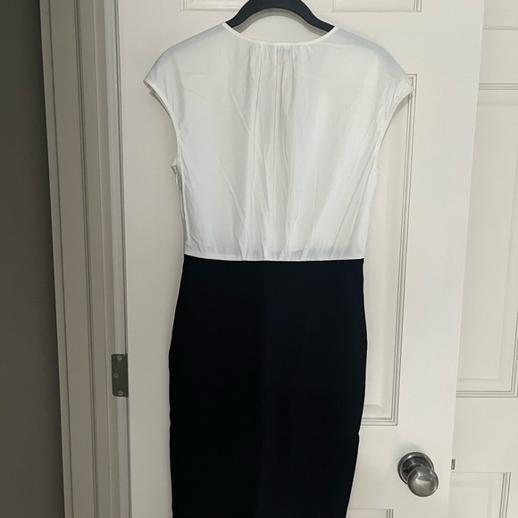Ted Baker Size 1 colour block stretch bottom cotton dress side zip like new - Picture 5 of 6